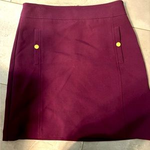 LOFT burgundy skirt size 4